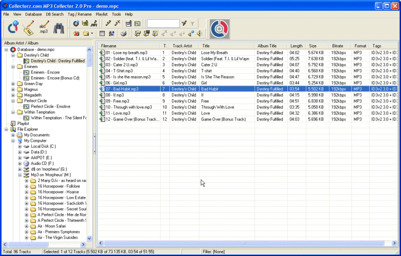 Collectorz.com MP3 Collector Screenshot